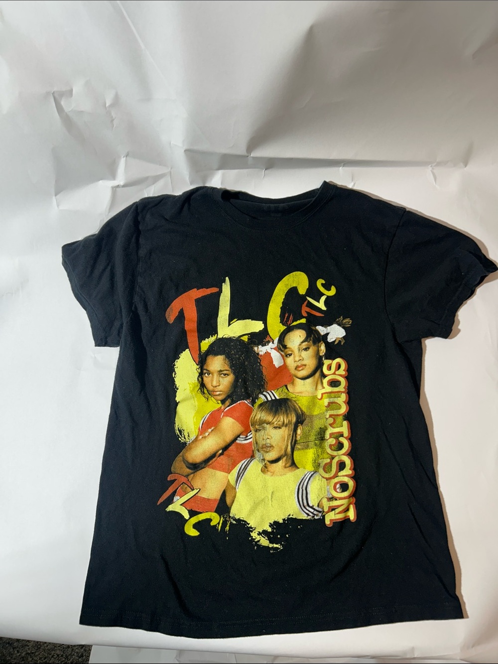 TLC No Scrubs Black Graphic Tee